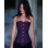 purple satin beaded corset M1597
