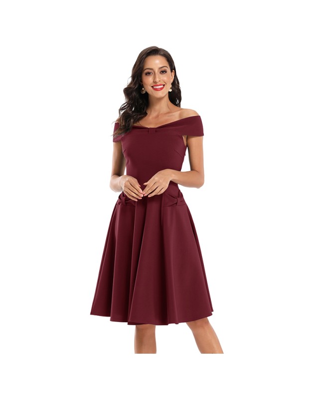 Round Neck Satin Fall Sleeves Spring Dresses Women Sexy CD1768