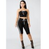 Sexy off shoulder Two Piece Set Crop Top Shorts Pants Sets m8236