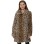 Black And White Extra Cover Women's Leopard Print Pocket Loose Plush Coat YM8629