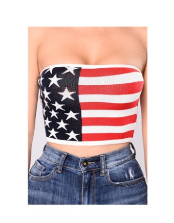 Women Fashion Comfort Strapless Crop Top
