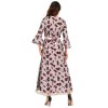 African Design Print Mesh Muslim Clothing Elegant Floral Women Party Dress 21275
