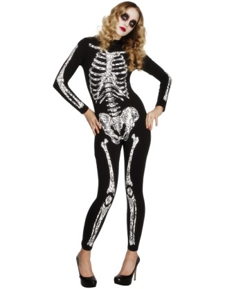 Skull print Halloween costume jumpsuit style halloween party clothes