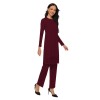 Middle Eastern Muslim Ensemble Abaya Burn Two Piece Plus Size Outfit Dresses 21230