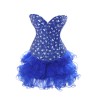 strapless corset with multi-layer skirt m1996