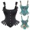Sexy Steampunk Vinatge Jacquard Underbust Shoulder Straps Steel Boned Corset WK2209