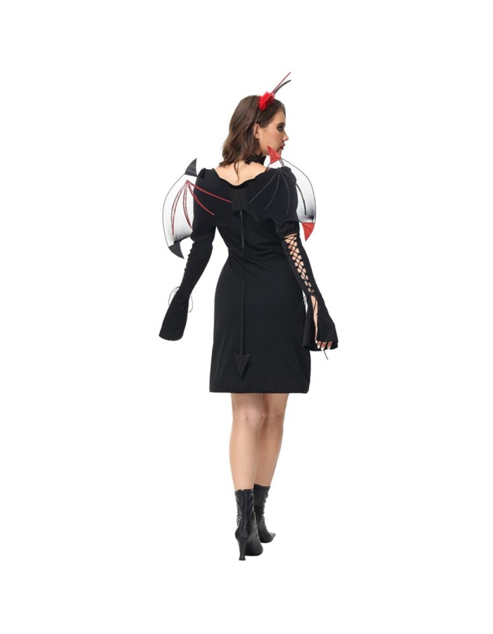Women Cosplay Vampire Costume for Adult Halloween Party Devil Queen Dress Up  SL3402