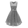 Big Swing Mesh Sexy Women Lace Modest  V-Neck Evening Dresses CD1592