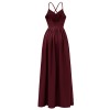 Sexy Backless Cross Slip Black Maxi Dresses Women Lady Elegant CD1686