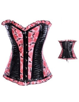 flowery steel bone satin corset m1941