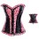 flowery steel bone satin corset m1941