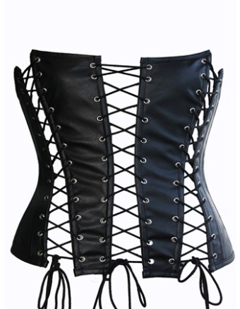 Women Sexy PU Leather Lace-up Bandage Corset M1302