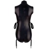 Sexy Fetish Bondage Bodysuit Cupless Faux Leather Nightculb Catsuit
