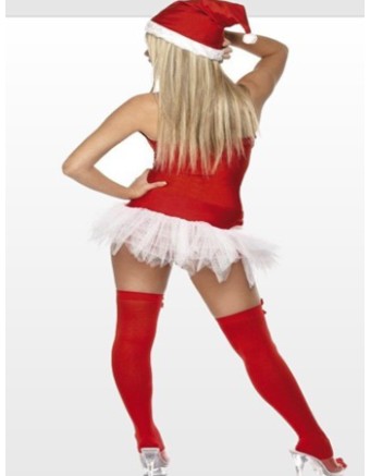 red fancy santa dress m1109