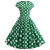 2022 Polka Dot Women Waist Temperament Swing Elegant Dress JY13654