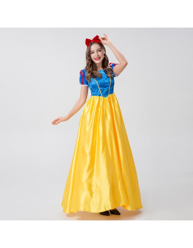 Halloween Costume Snow White Cosplay Adult Long Dress Costume YM8719