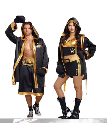 Cool Black Male Boxer Costumes M40502