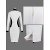 High Quality Hot 3 Colors Women OL V Neck Dress M30226