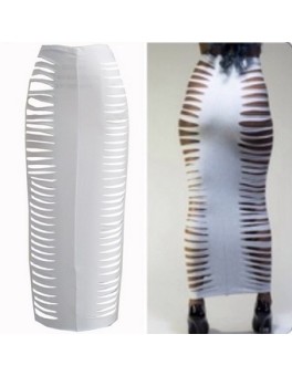 Sexy White Long Dress M3903
