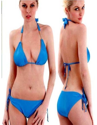 Sexy Halter Blue Bikini M5198
