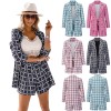 2 Piece Set Short Pants Suit Set Slim Fit Business Women Blazer LQ160