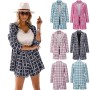 2 Piece Set Short Pants Suit Set Slim Fit Business Women Blazer LQ160