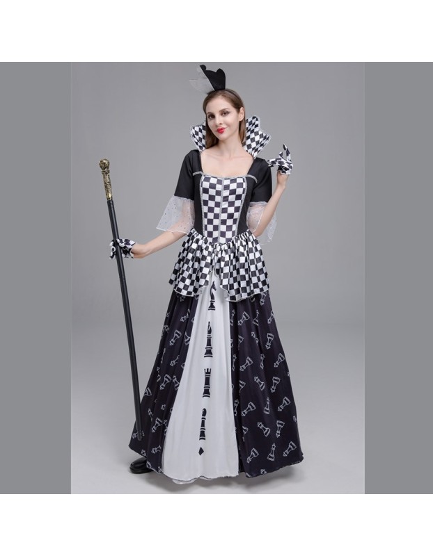 Sexy Adult Queen Dress Poker Alice In Wonderland Women Cosplay Costume M40770