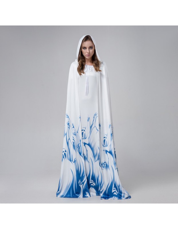 Halloween Costume Skeleton Ghost Bride Movie Role-Playing Game Uniform YM8717