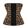 Leopard Print 4 Steel Bones Latex Waist Trainer M1303C