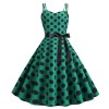 Suspender Retro 50S Black White Dot Party Sexy Trending Dress JY14085