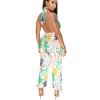 V Neck Floral print sexy summer jumpsuit M8243
