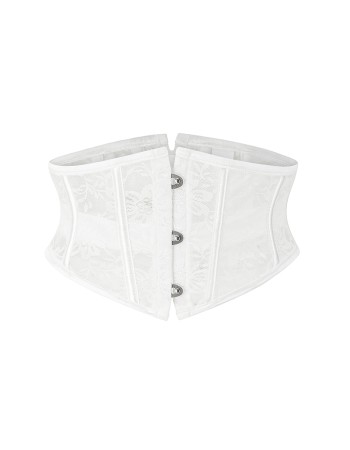 Black Lace Breathable Lace Up Corset Body Plastic Belt Waist Corset Top 22069