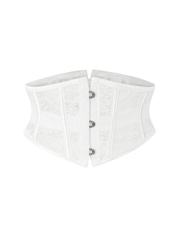 Black Lace Breathable Lace Up Corset Body Plastic Belt Waist Corset Top 22069