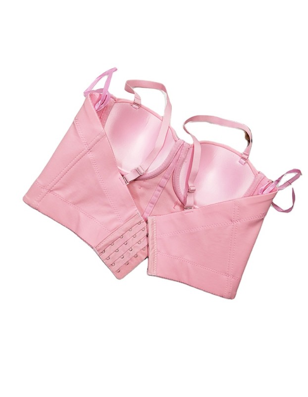 Bright Drill Tight Wrap Chest Suspender Inner Take Top Nail Bead Corset KN8185