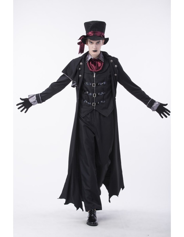 6 Pcs High Quality Gothic Halloween Party Costume for Men m40356