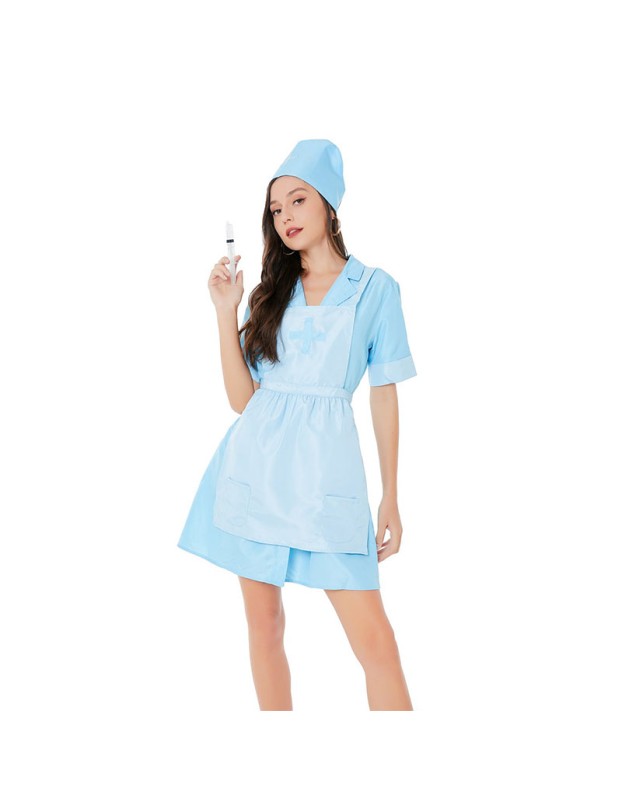 Cosplay Nurse Bathrobe Style Hot Short Costume Carnival Party Dress Role SL3372