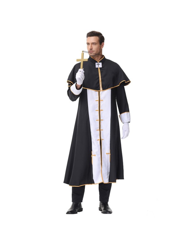 Cosplay Vampire Male Missionary Virgin Mary Priest Costume MS1734