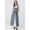 Square Collar Tie Horn Sleeve Swing Skirt Stage Performance Dress YM0916