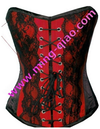 Women satin lace-up back corset M1620