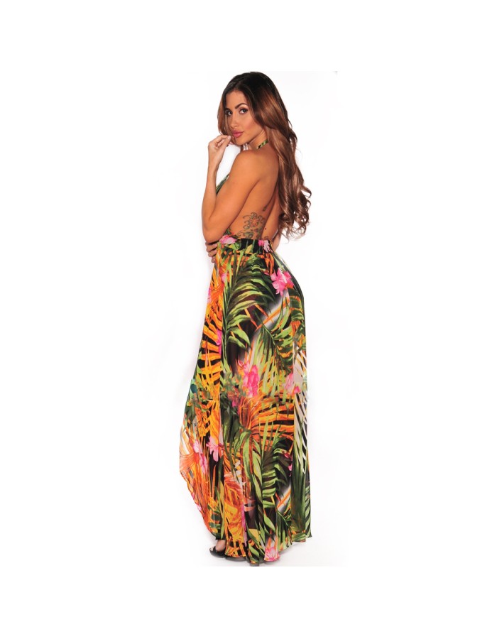 Summer ladies backless sexy beach chiffon dress m88008