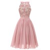 Elegant Wedding Chiffon Halter Women Party Summer Dress Casual CD1645