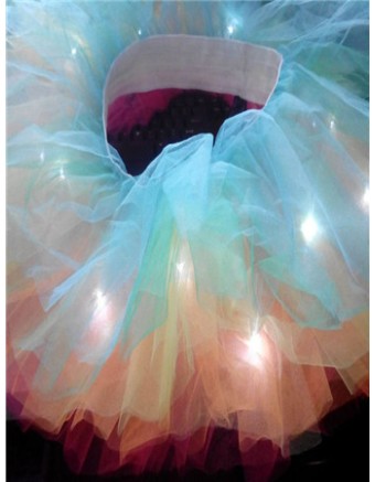 Light UP Rainbow Tutu Skirt S016