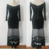 Sexy Black Long Evening Dress M3909