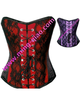 Women satin lace-up back corset M1620