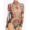 New Arrival Hot Women Pattern Long Sleeve Jumpsuit M30142