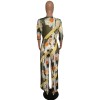 Women Half sleeves Flower Print Jumpsuit M8309