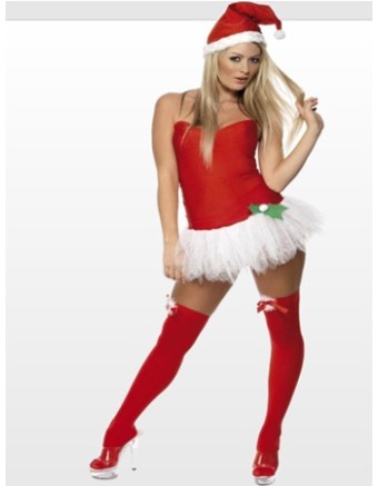 red fancy santa dress m1109
