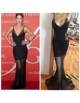 Sexy Black Mermaid Dress M3979