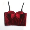 Real Velvet Bra Solid Color Steel Ring Body Shaping Vest All-Match Corset KN8199