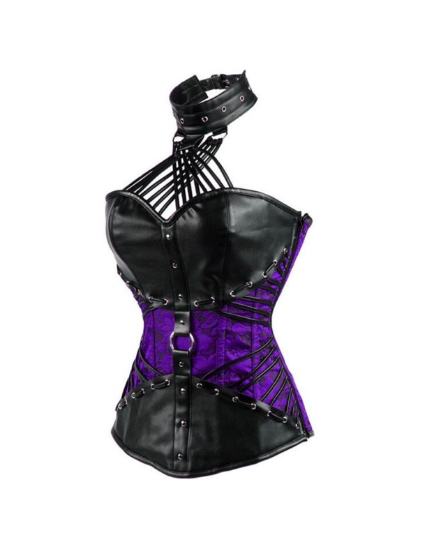 S-6XL Sexy Steampunk Halter Steel Boned Corsets M1407